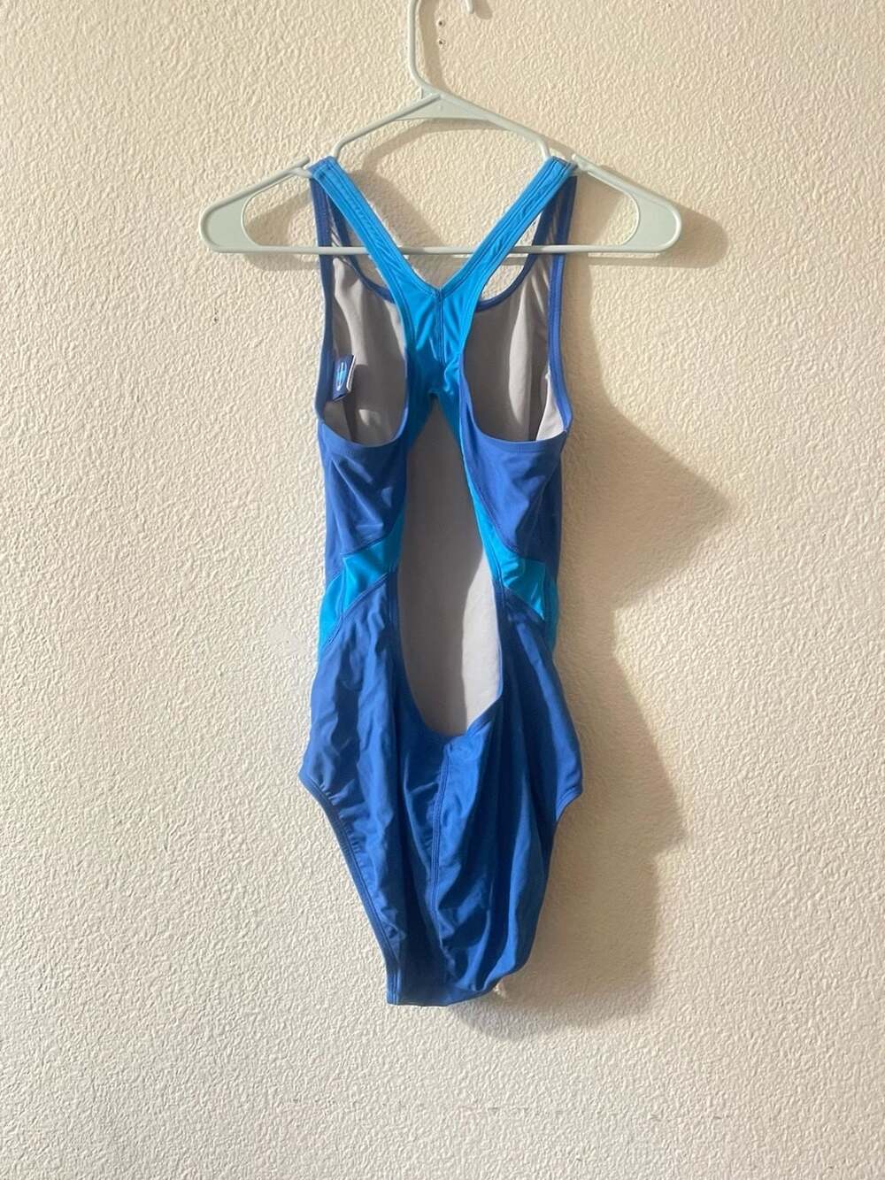 Champion Girls Blue Colorblock One-Piece Racerback Performance Swimsuit - Picture 3 of 3
